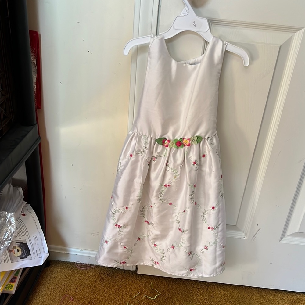 Floral Embroidered White Dress